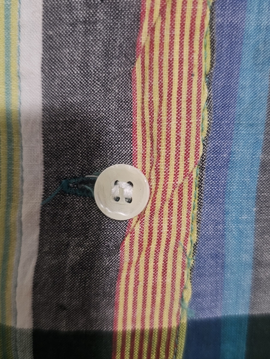 Vintage 90s Erika Plaid Cotton Midi Dress Lagenlook Bubble Hem Pockets Tie Back - Picture 4 of 11